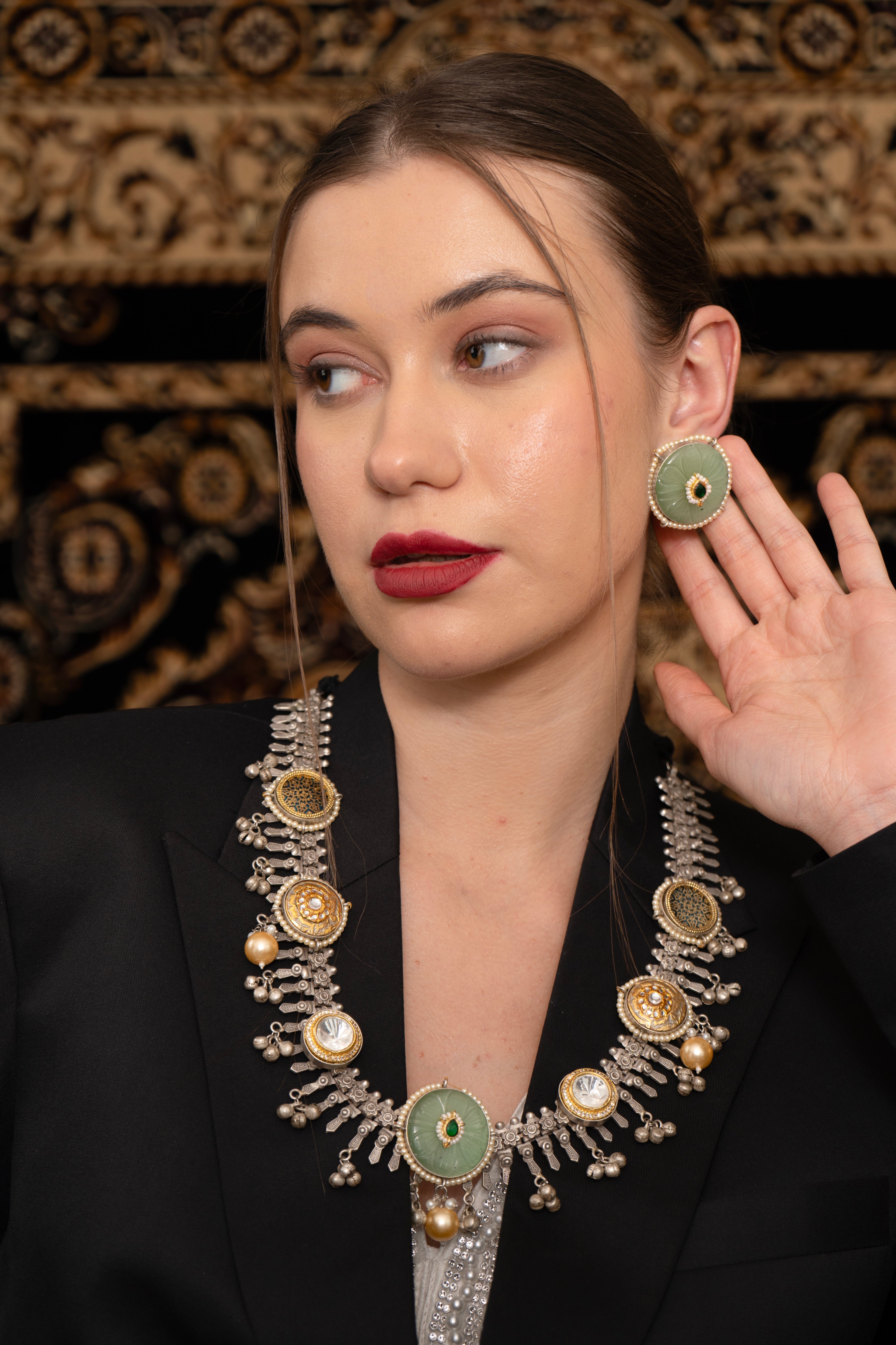 Sukoon oxidize fusion Necklace set